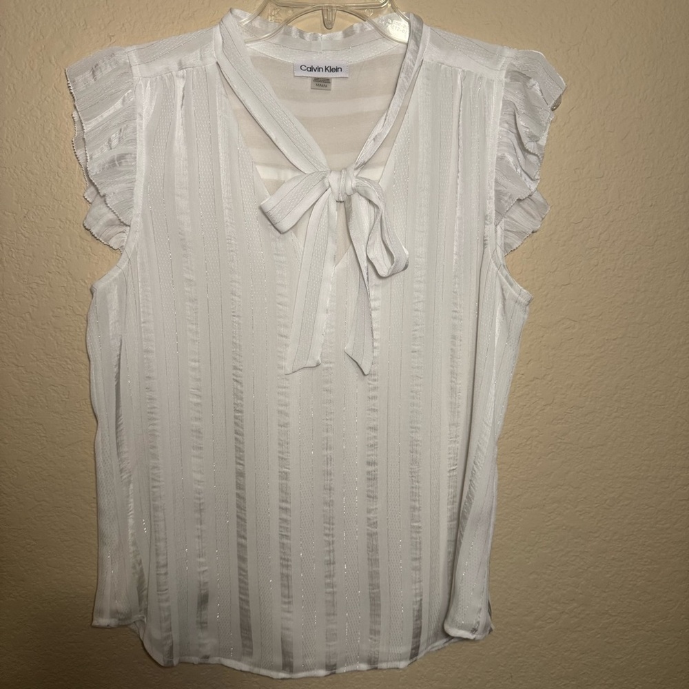 Calvin Klein Tie-Front Blouse